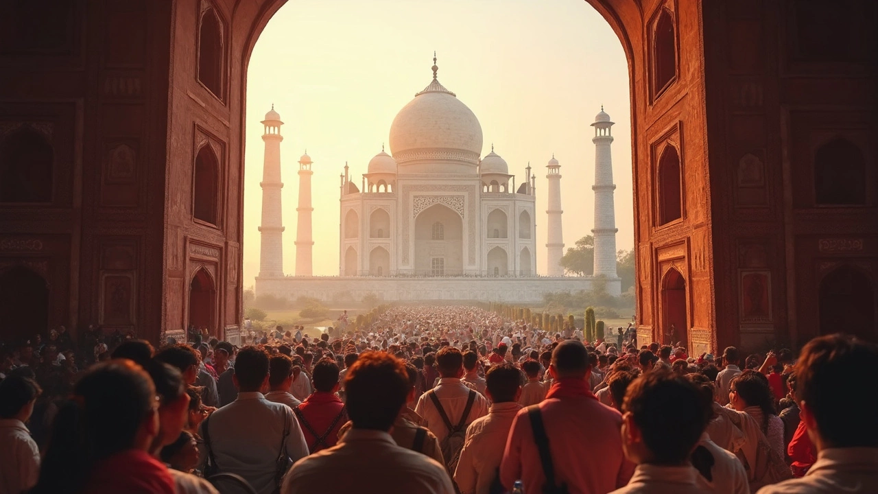 India's Most Visited Monument: The Taj Mahal's Massive Crowd Appeal