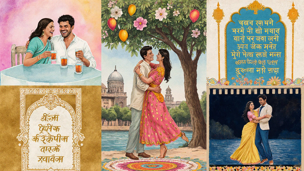 Collage showing humorous, heartfelt, Hindi, Sanskrit, and Bollywood friendship scenes.